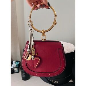 Chloé Small Nile Bracelet Bag Red